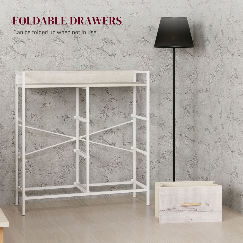 HOMCOM 6 Drawer Natural Bedroom Chest of Drawers Image 6