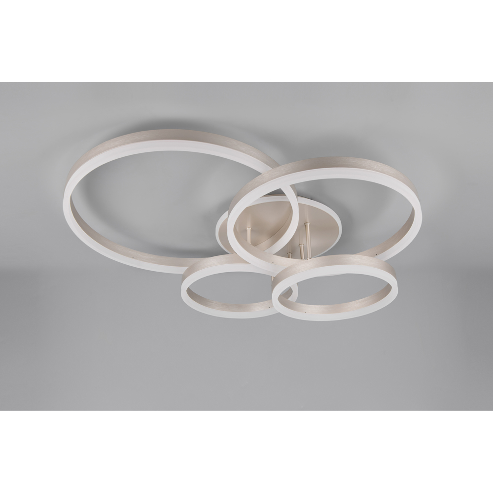 TRIO Drake Nickel Matt Integrated LED Ceiling Light Image 6