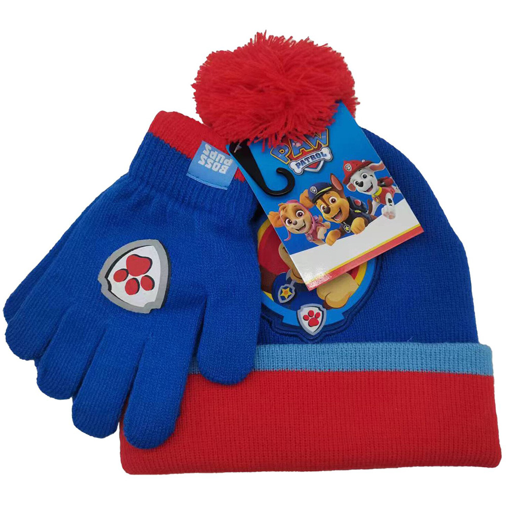 Paw Patrol Hat and Gloves Set - Pink or Blue Image 2