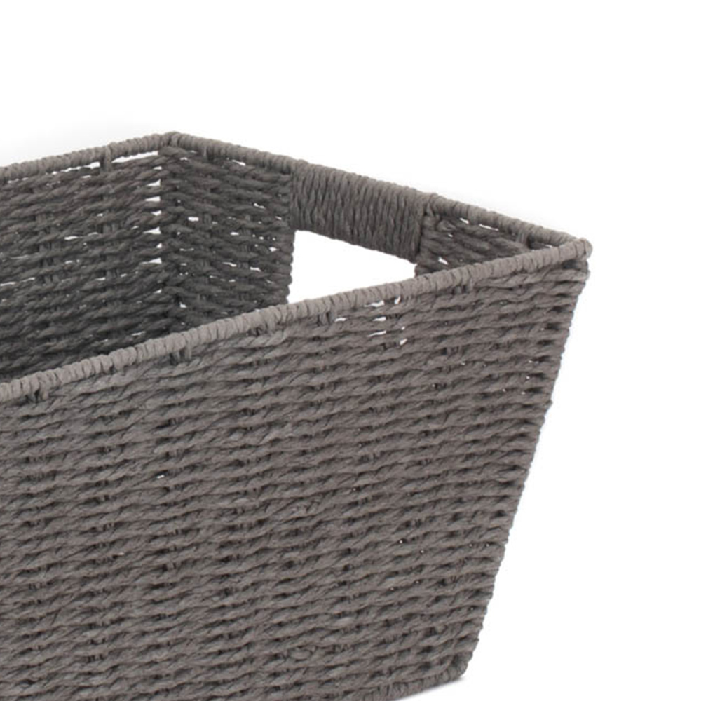 Red Hamper Small Grey Paper Rope Basket Image 3
