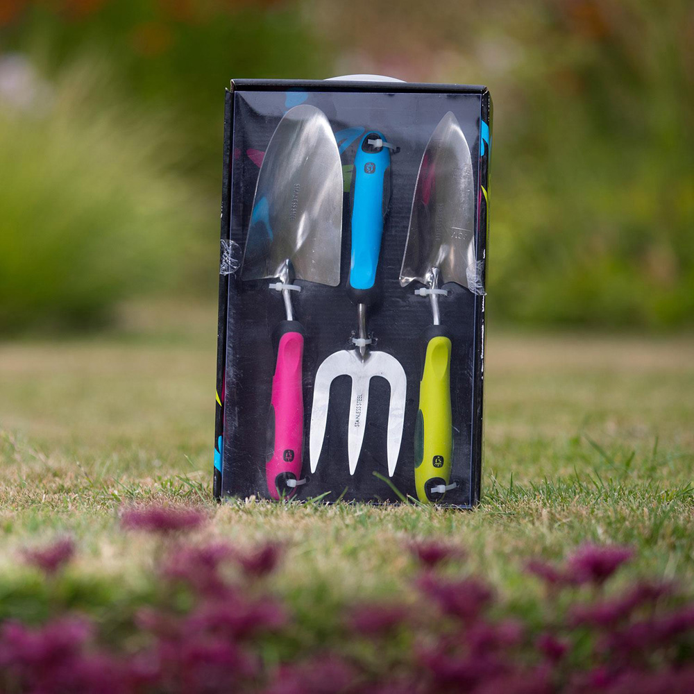 Spear & Jackson Colours 3 Piece Multicolour Grip Stainless Steel Garden Hand Tools Gift Set Image 5