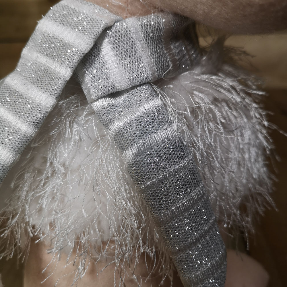 Samuel Alexander Plush White Christmas Reindeer with LED Lit Antlers Image 5