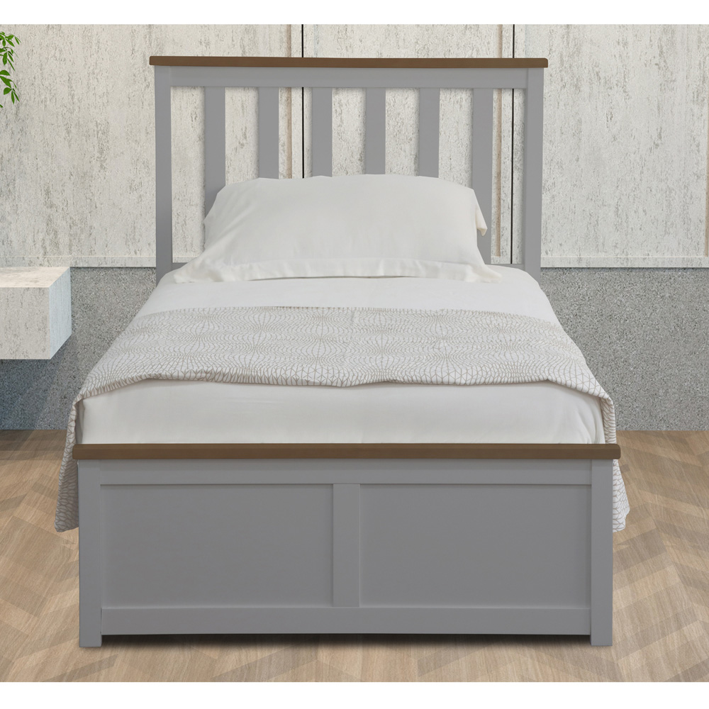 Comfy Living Single Grey Gas Lift Ottoman Bed Image 7