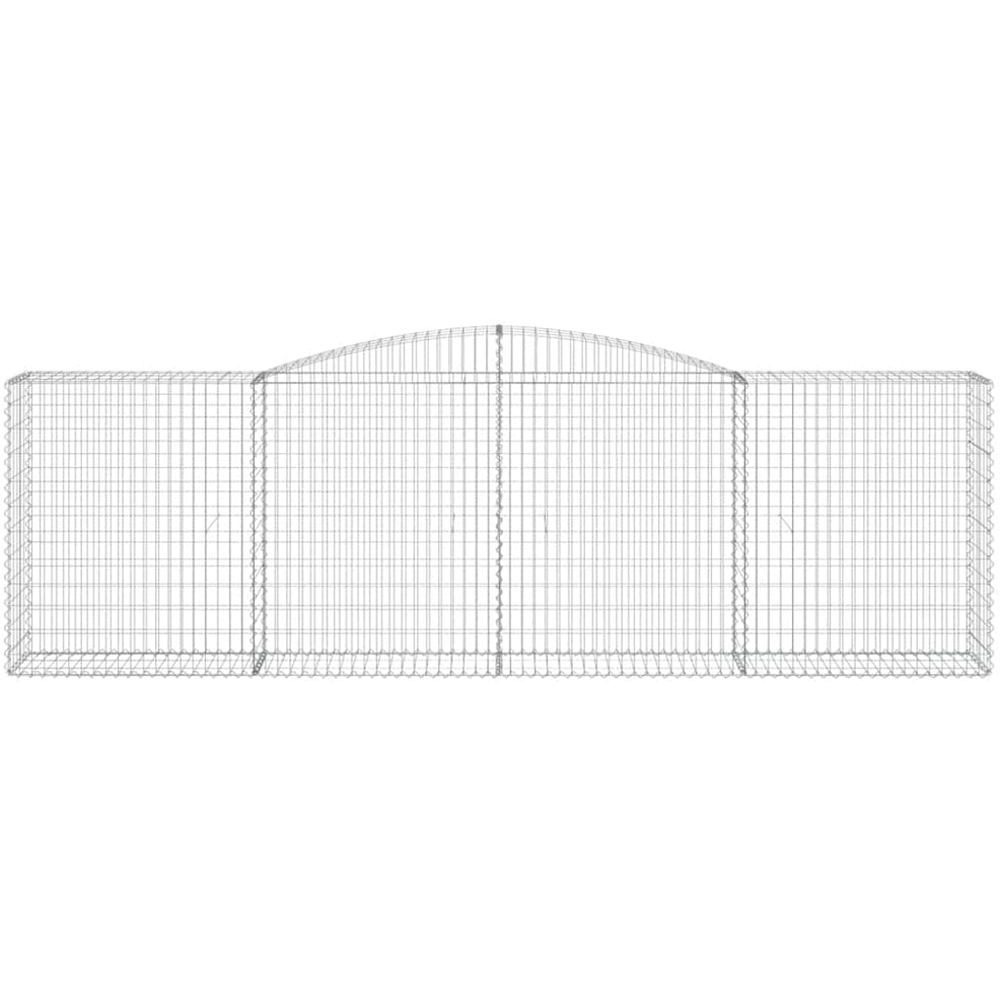 vidaXL Silver Galvanised Iron Arched Gabion Basket 400 x 50 x 120/140cm 6 Pack Image 2