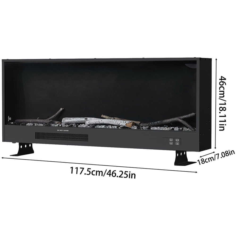 Living and Home Recessed Electric Fireplace with Remote Control 1500W Image 8