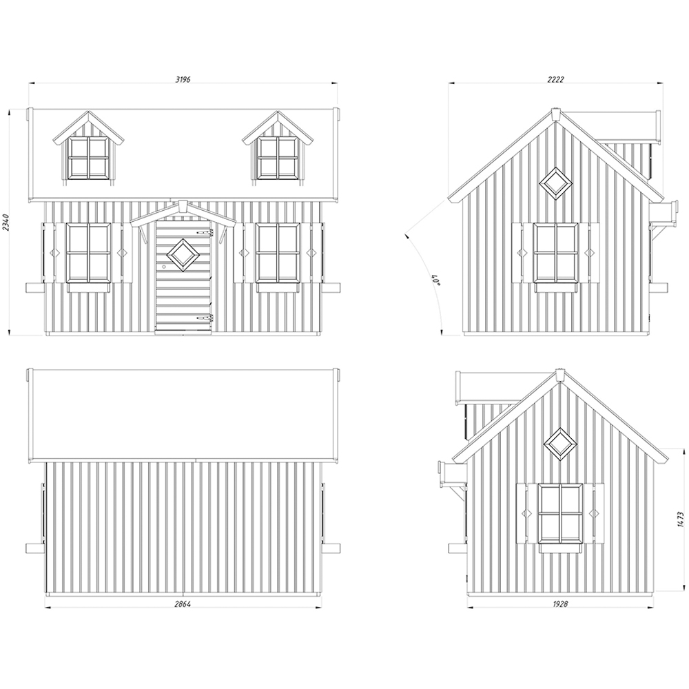 Palmako Marie 10.5 x 7.3ft Kids Wooden Playhouse Image 9