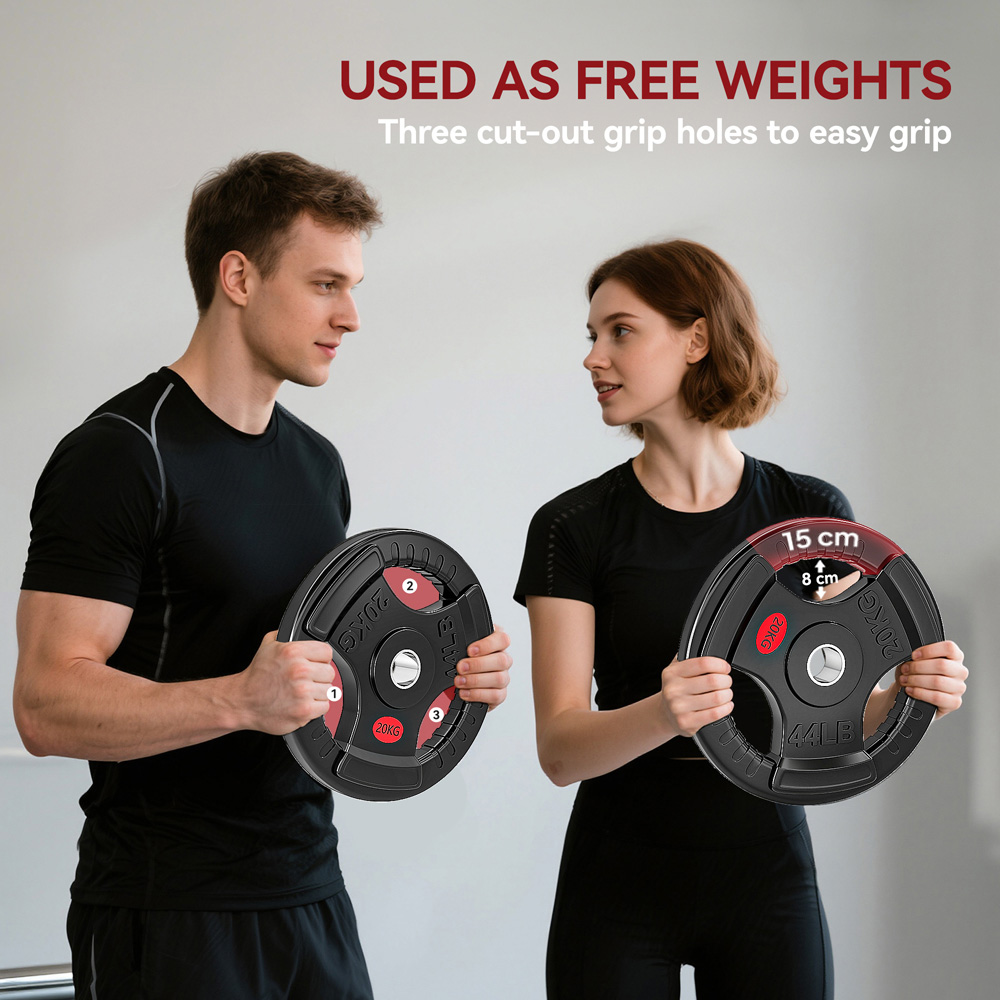 SPORTNOW Olympic Tri-Grip Weight Plates 20kg Image 5