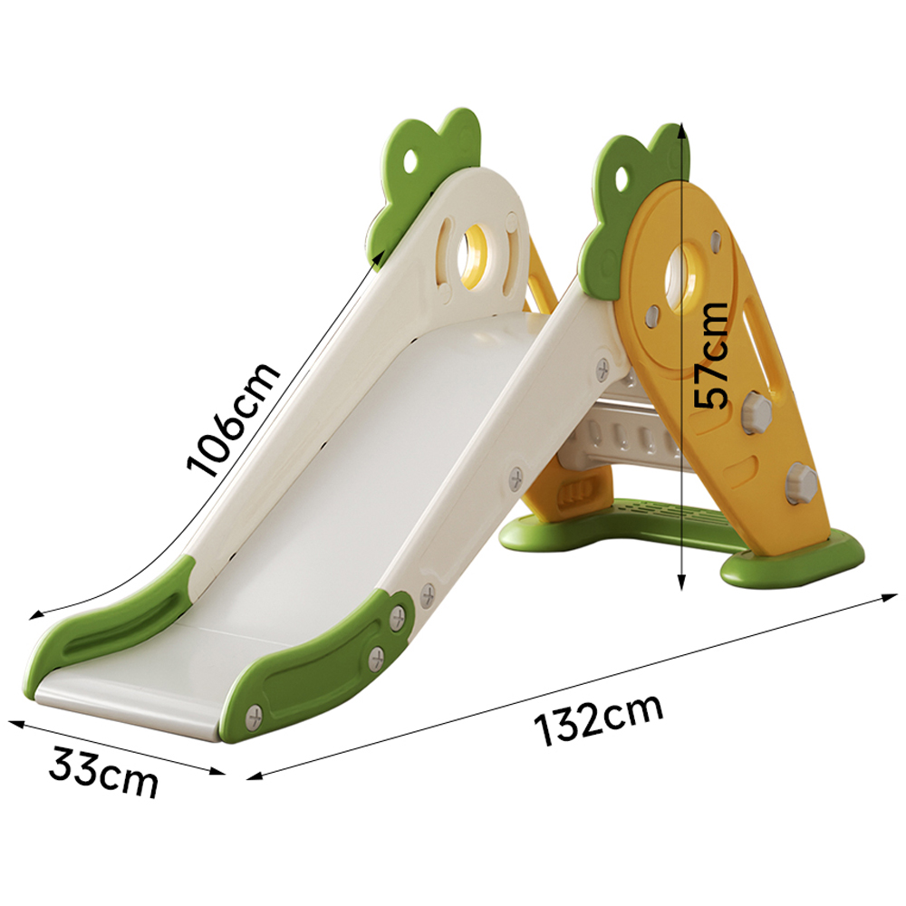 H&O Direct Kids Freestanding Foldable Carrot Slide Image 6