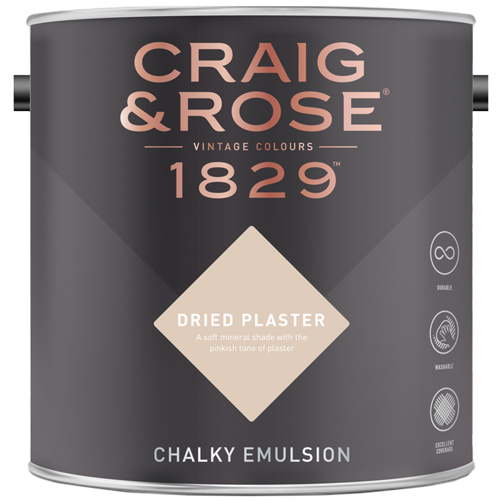 Craig & Rose Walls and Ceilings Dried Plaster Chalky Matt Emulsion Paint 2.5L Image 2