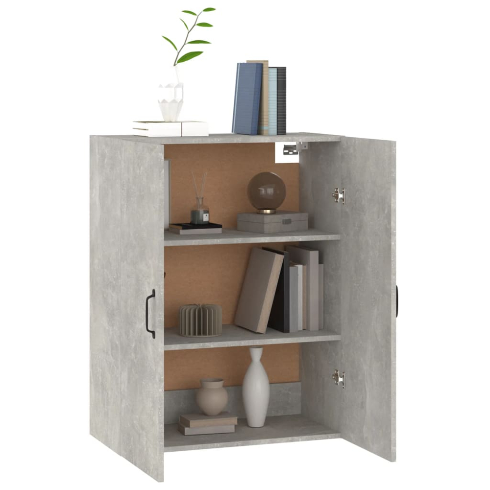 vidaXL 2 Door Concrete Grey Wall Cabinet Image 5