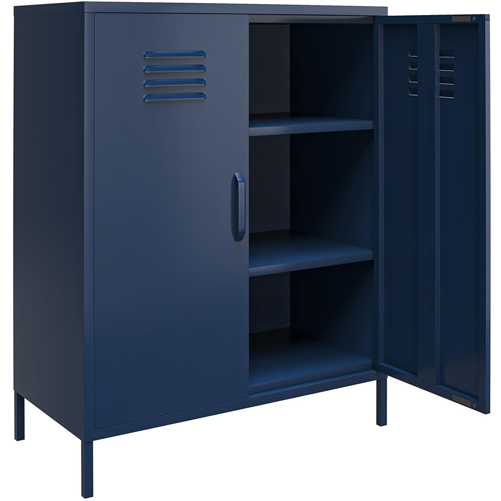Dorel Bradford 2 Door 3 Shelf Navy Metal Storage Cabinet Image 4