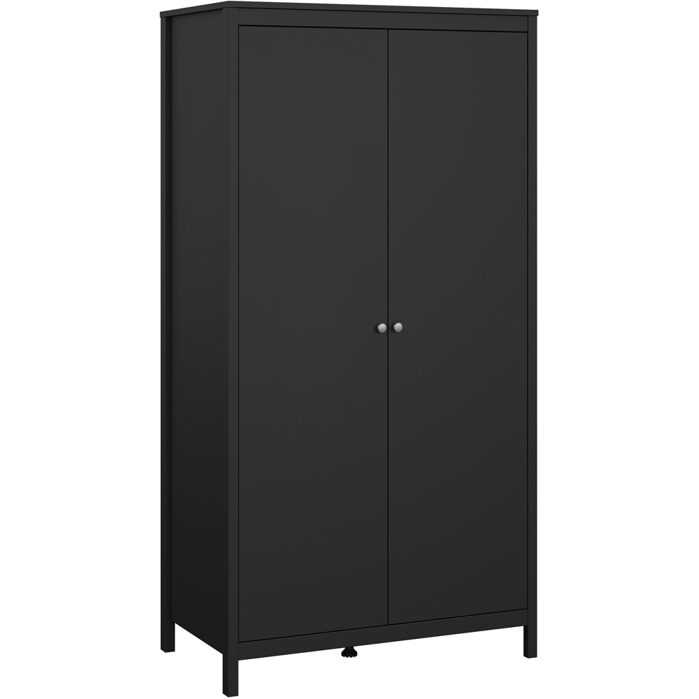 Florence Madrid 2 Door Matt Black Wardrobe Image 2