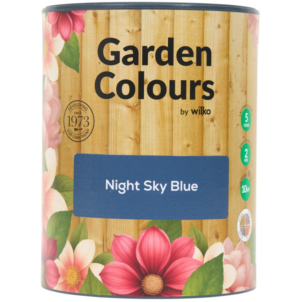 Wilko Garden Colours Night Sky Blue Wood Paint 1L Image 10