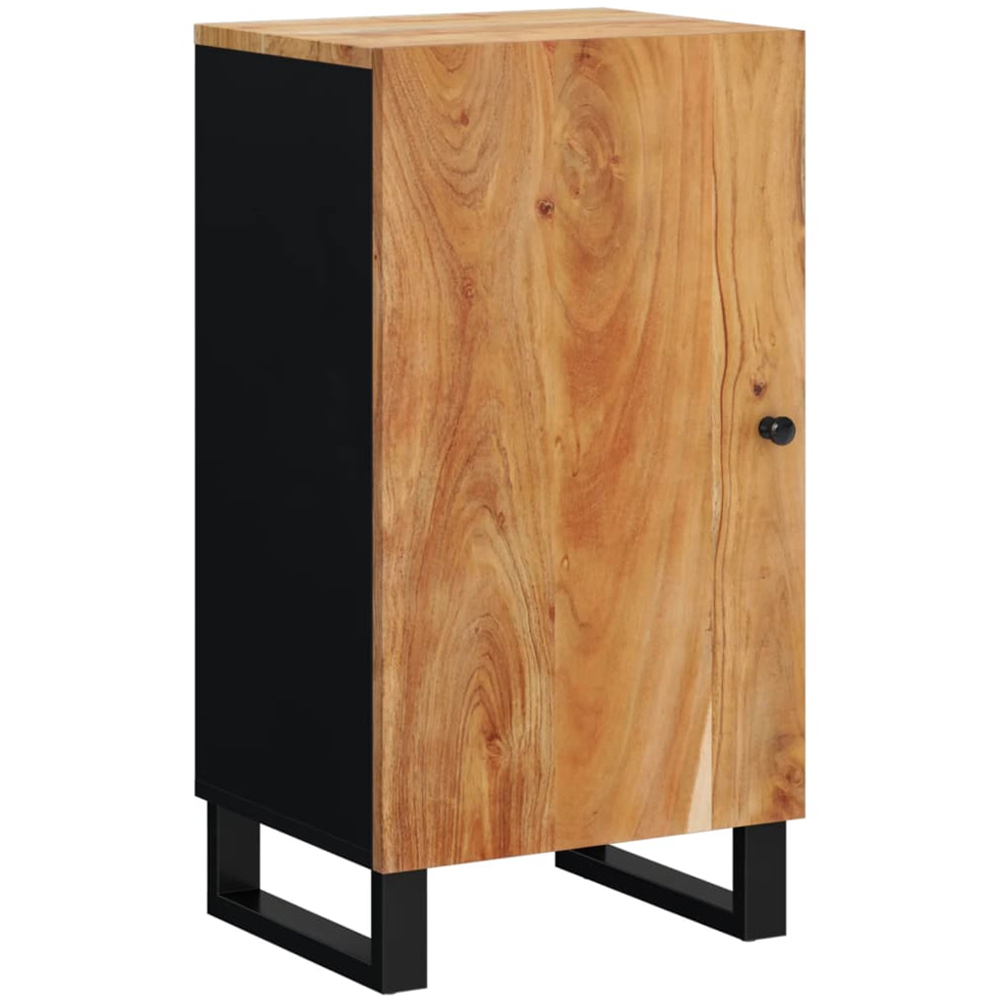 vidaXL Single Door Brown Solid Acacia Wood Sideboard Image 2