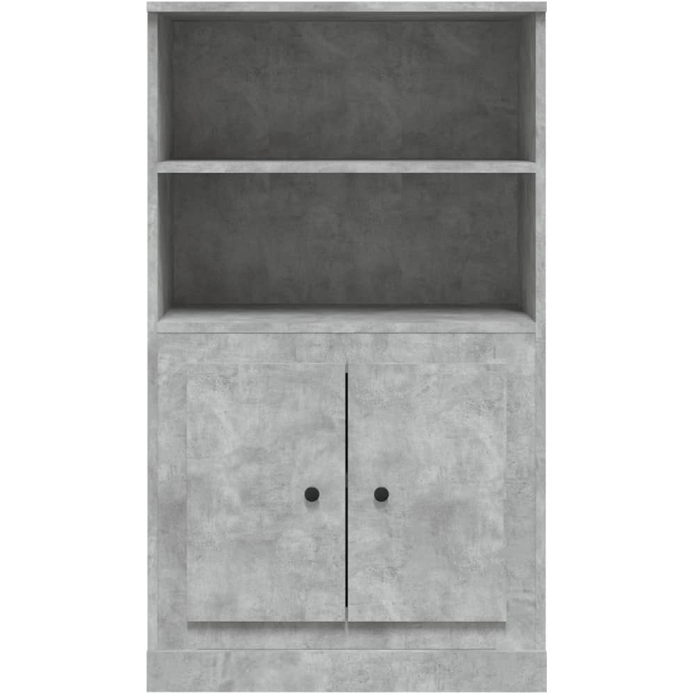 vidaXL 2 Door 2 Shelf Concrete Grey Highboard Image 6
