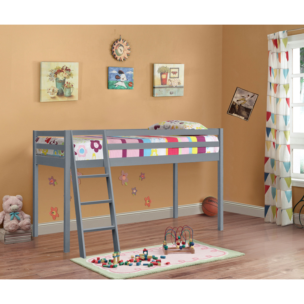 Brooklyn Single Grey Mid Sleeper Bed Image 3