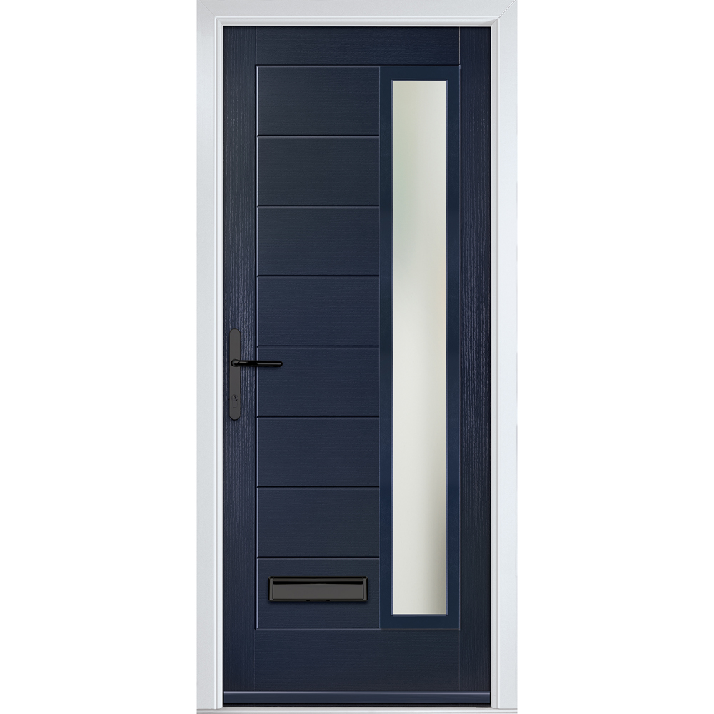 Crystal-Direct Monza Blue GRP Clear Glass Right Hand Open Front Door 2090 x 920mm Image 1
