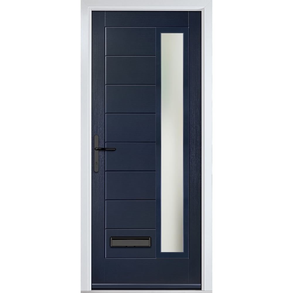 Crystal-Direct Monza Blue GRP Stipolytte Glass Right Hand Open Front Door 2090 x 920mm Image 1