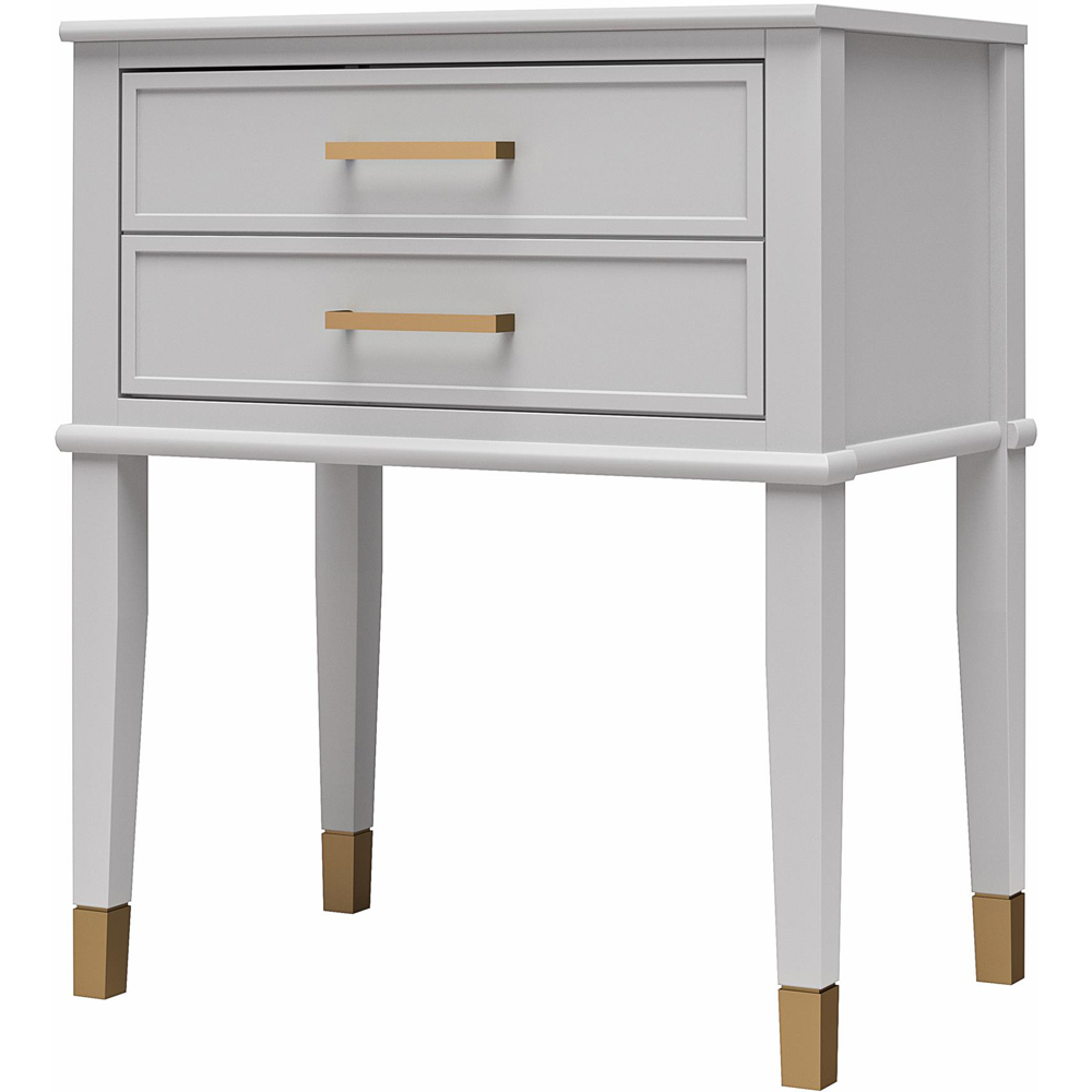 Dorel Home Westerleigh Single Drawer Dove Grey End Table Image 5