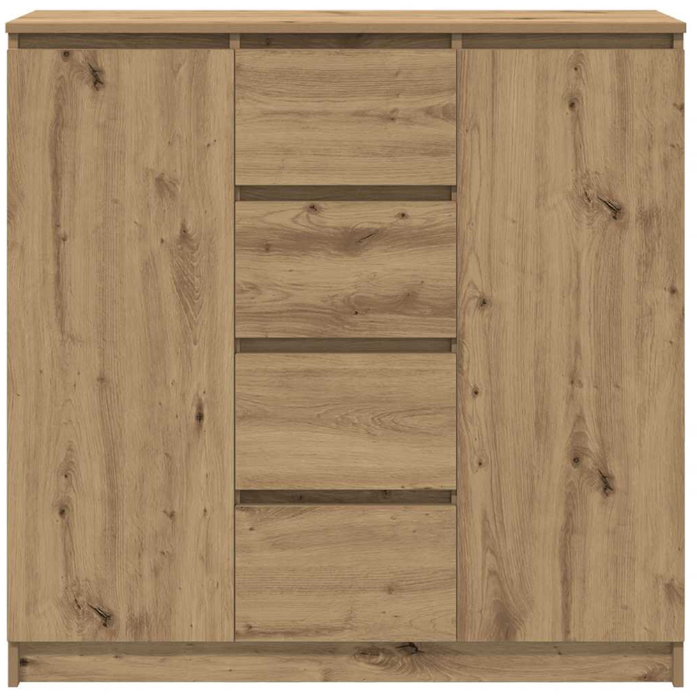 vidaXL 2 Door 4 Drawer Artisan Oak Sideboard Image 6