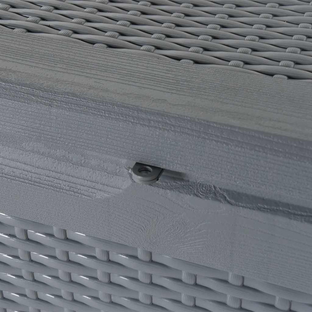 vidaXL 180L Grey Polypropylene Garden Storage Box Image 5