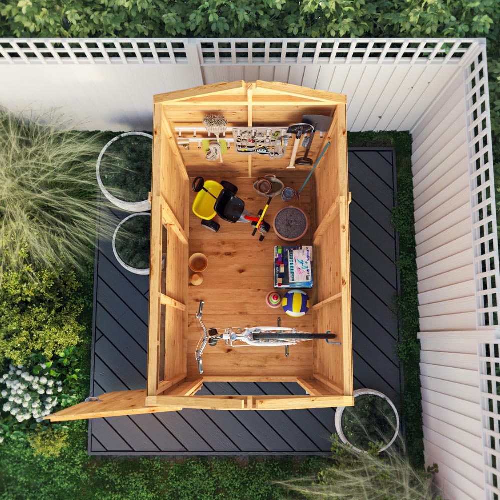 Mercia Woodsman 6 x 4ft Shiplap Glass Apex Shed Image 4