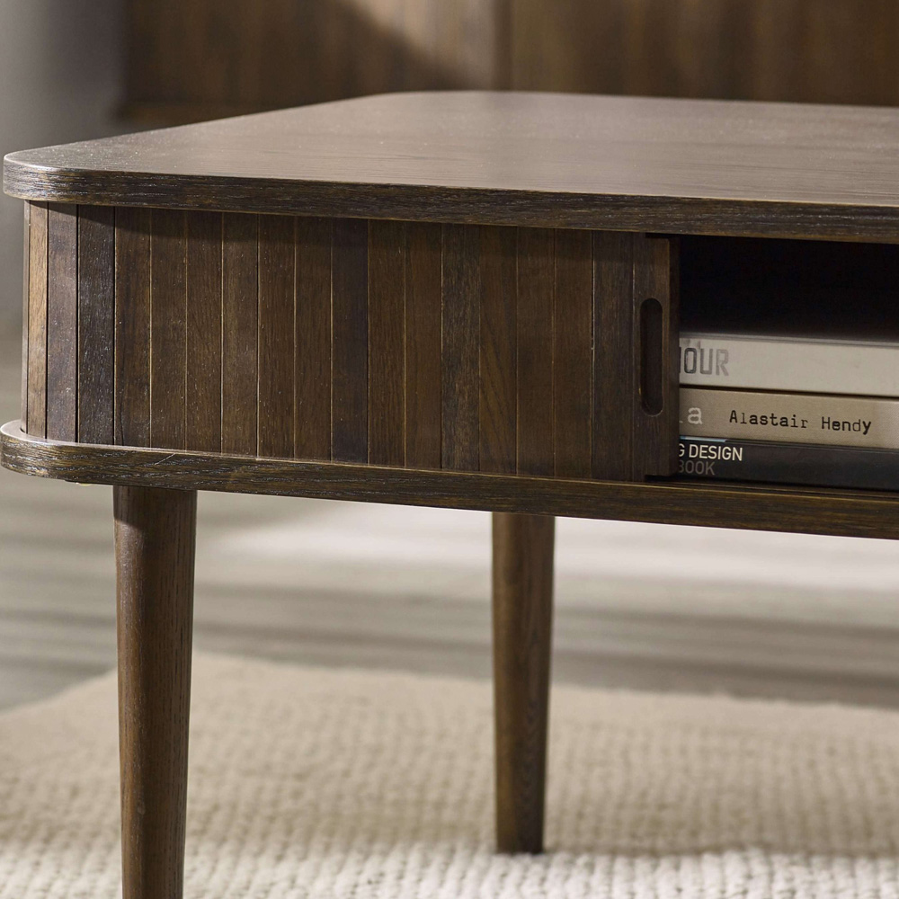 Julian Bowen Arya 2 Door Dark Oak Effect Fluted Coffee Table Image 7