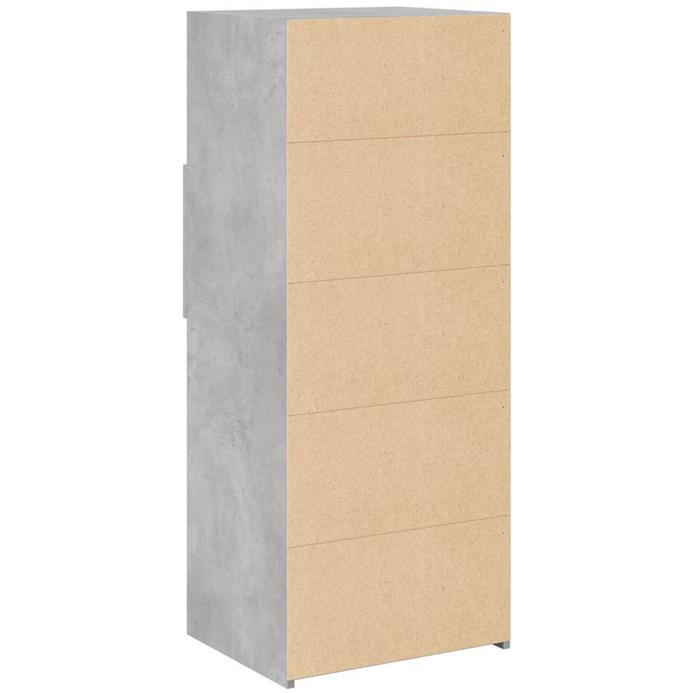 vidaXL 2 Drawer 3 Shelf Concrete Grey Highboard Image 6