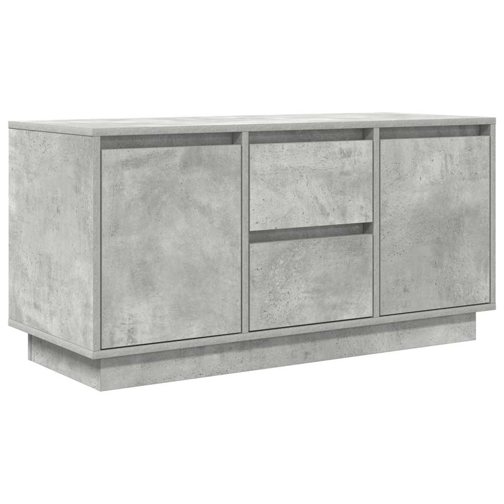 vidaXL 2 Door 2 Drawer Concrete Grey TV Cabinet with LED Lights Image 3