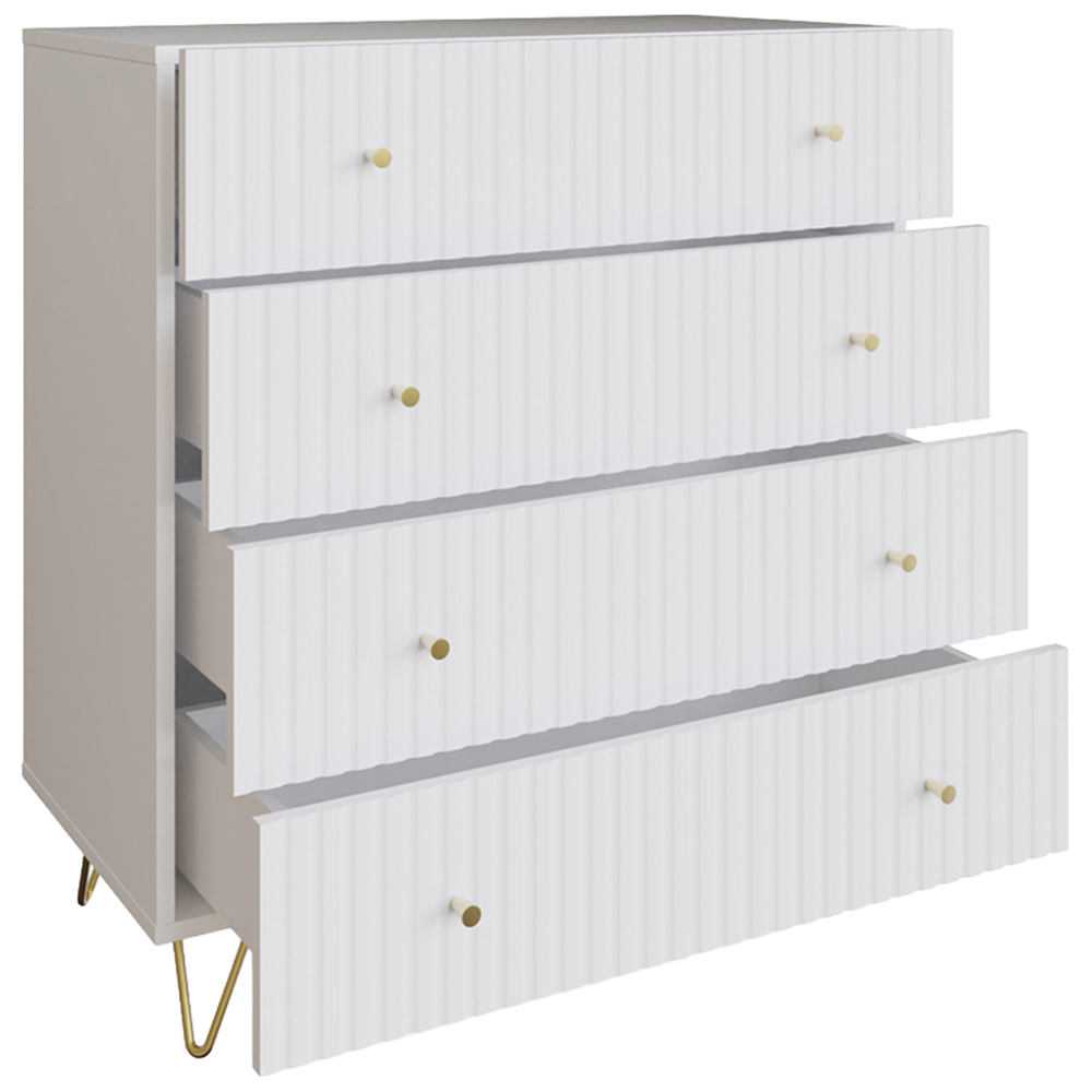 GFW Thalia 4 Drawer White Chest of Drawers Image 4
