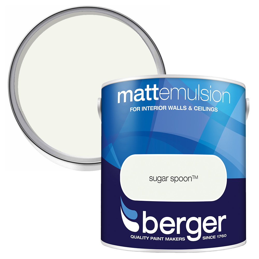 Berger Walls & Ceilings Sugar Spoon Matt Emulsion Paint 2.5L Image 1