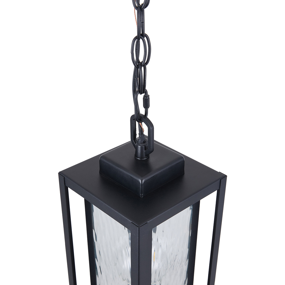 Living and Home Glass Shade Outdoor Pendant Light with Adjustable Height Image 4