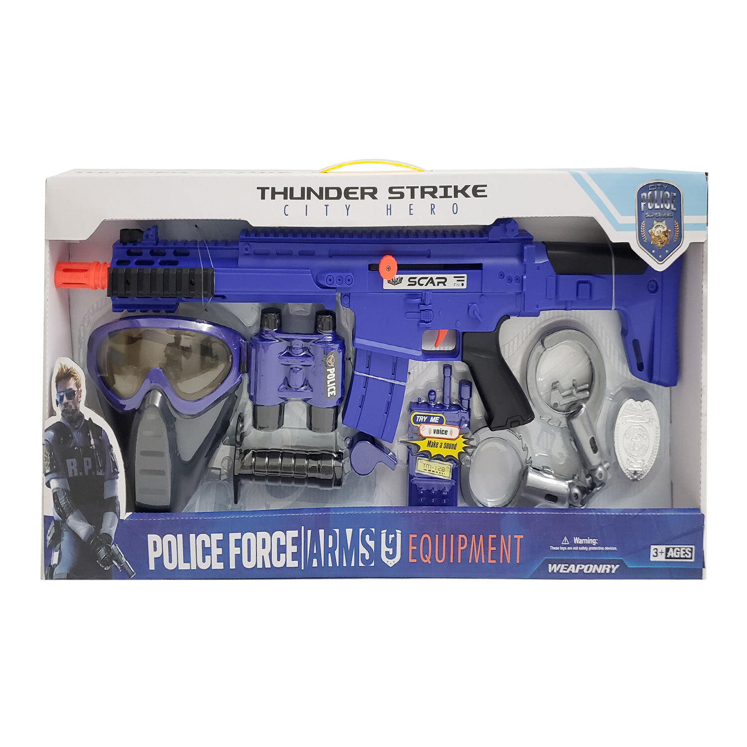Thunder Strike Police Forms Arms Equipment Playset Image