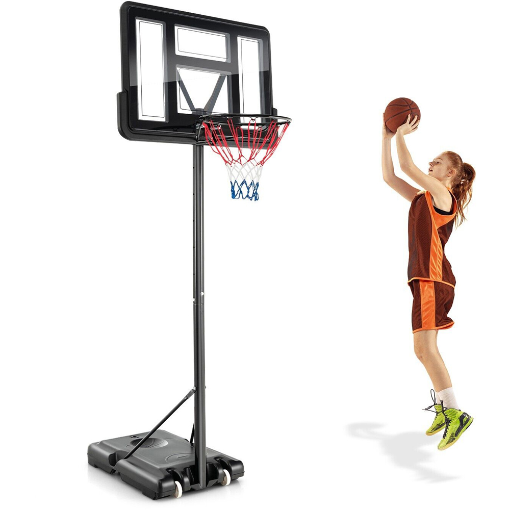Costway Height Adjustable Basketball Hoop with Wheels Image 3