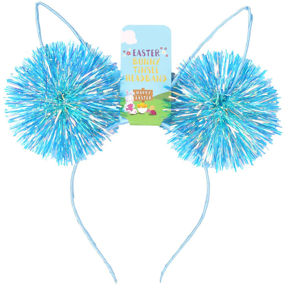 Single Easter Bunny Tinsel Headband in Assorted styles Image 3