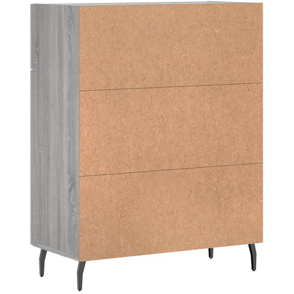 vidaXL 2 Door 2 Drawer Grey Sonoma Sideboard Image 8
