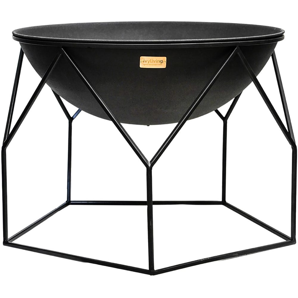 Ivyline Black Buckingham Fire Pit 51 x 70cm Image 1