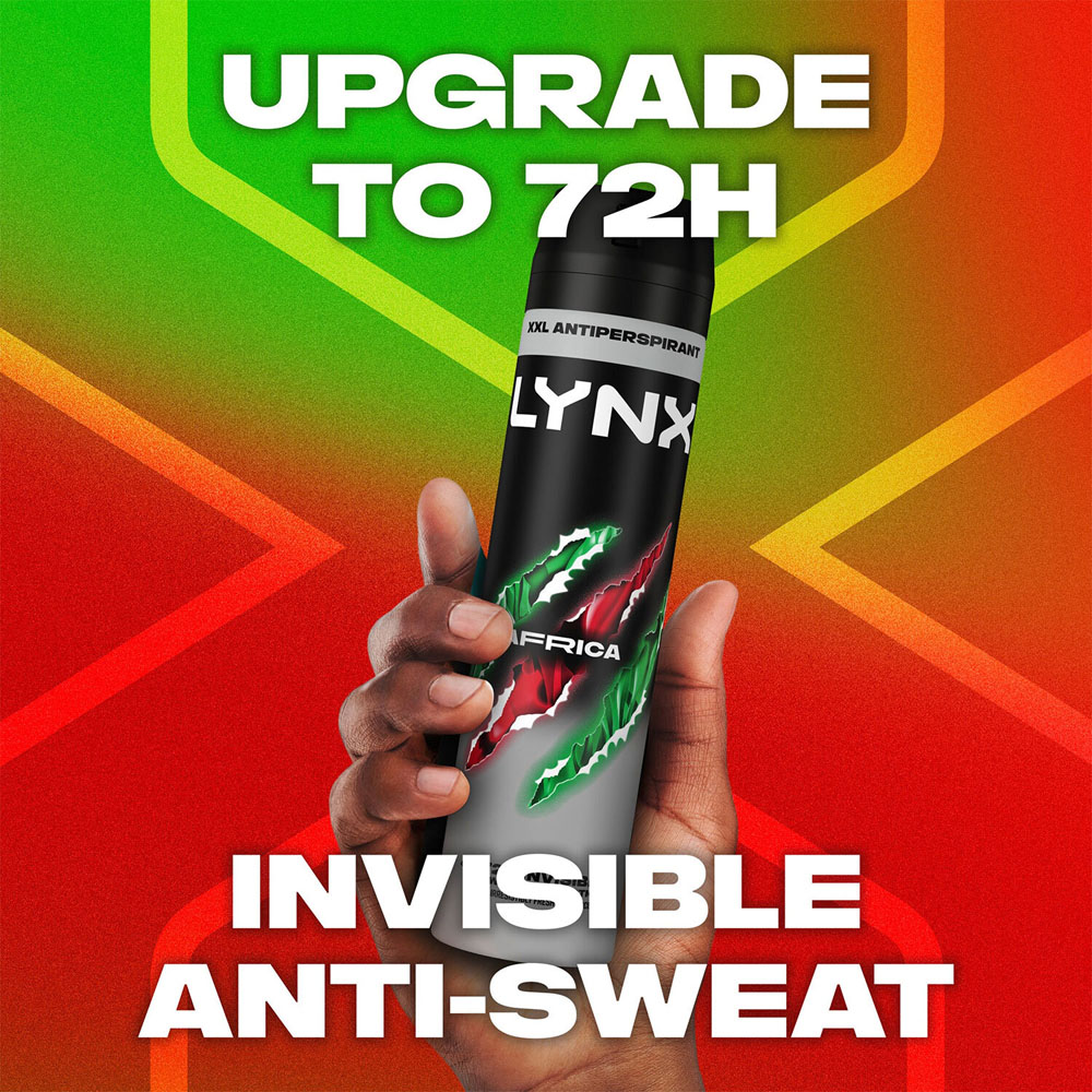 Lynx Africa The G.O.A.T. of Fragrance 72H Anti-Perspirant Deodorant Spray 250ml 36 Pack Image 8