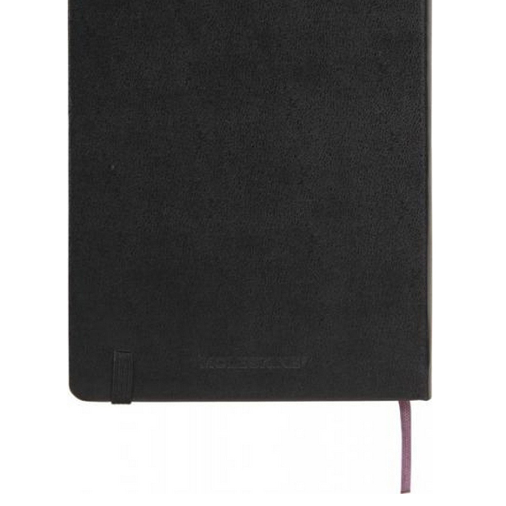 Moleskine Classic Large Solid Black Hard Cover Dotted Notebook Image 2
