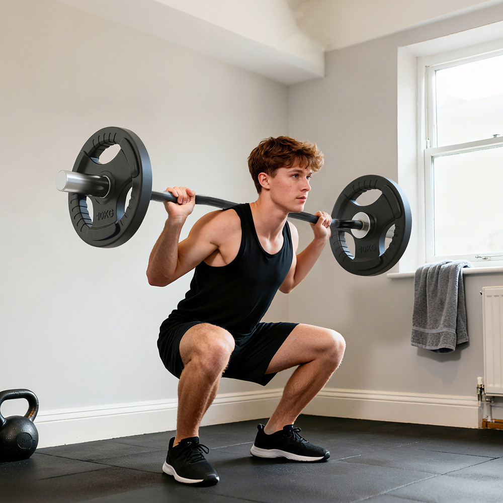 SPORTNOW Olympic EZ Curl Bar 122cm Image 2