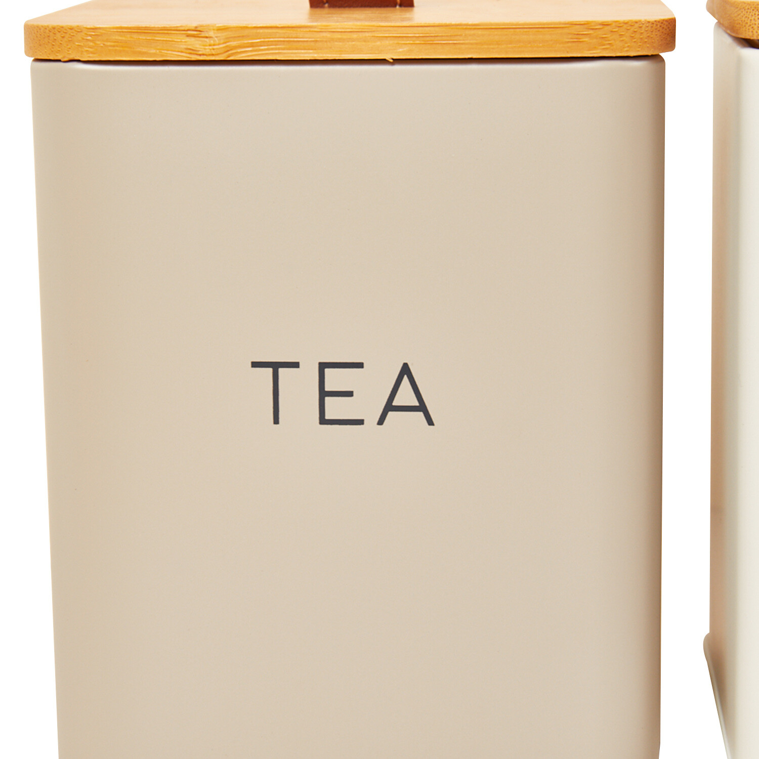 Set of 3 Neutral Canisters with Leather Handles - Multicolour Image 7