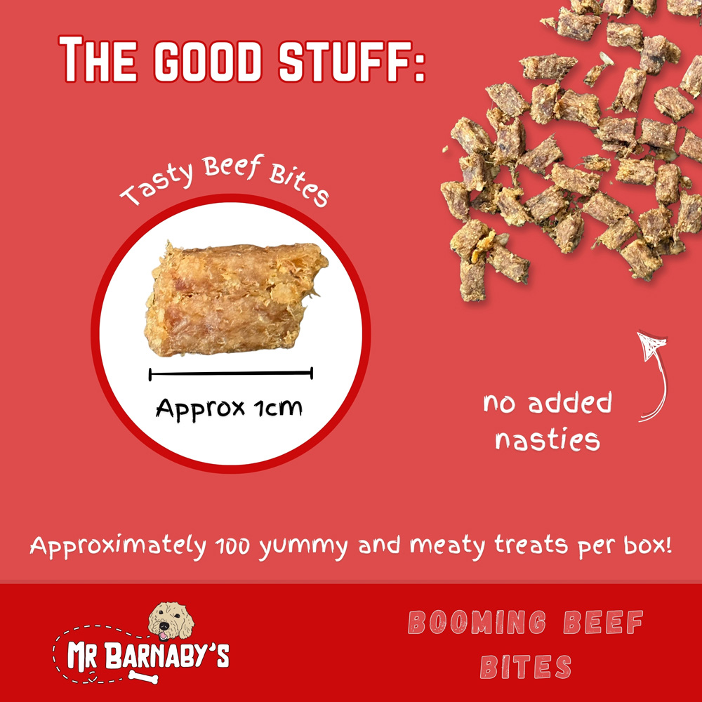 Mr Barnaby's Booming Beef Bites Dog Treats 4 Pack Image 2
