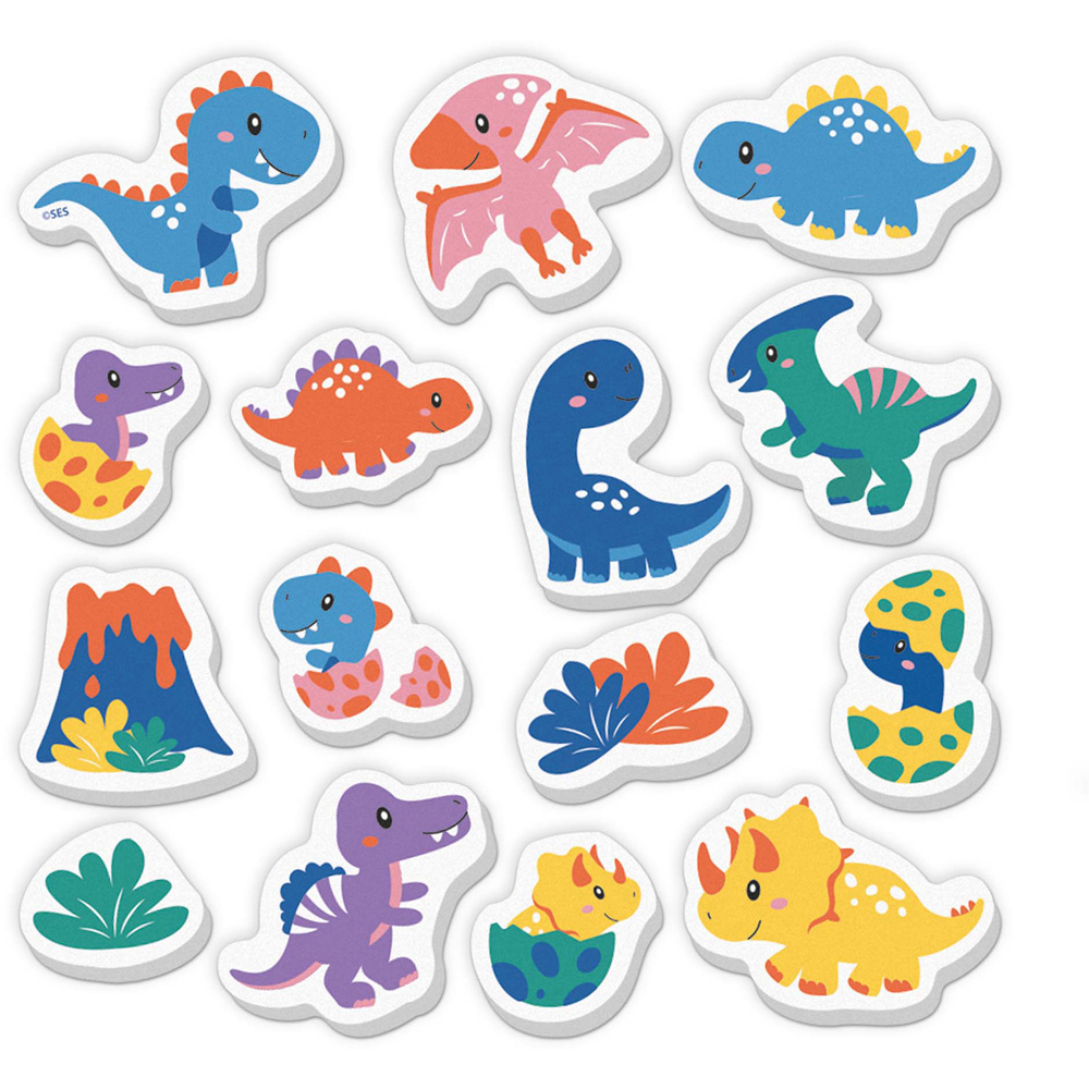 SES Creative Tiny Talents 15-Piece Foam Bath Dinos Toy Set Image 2