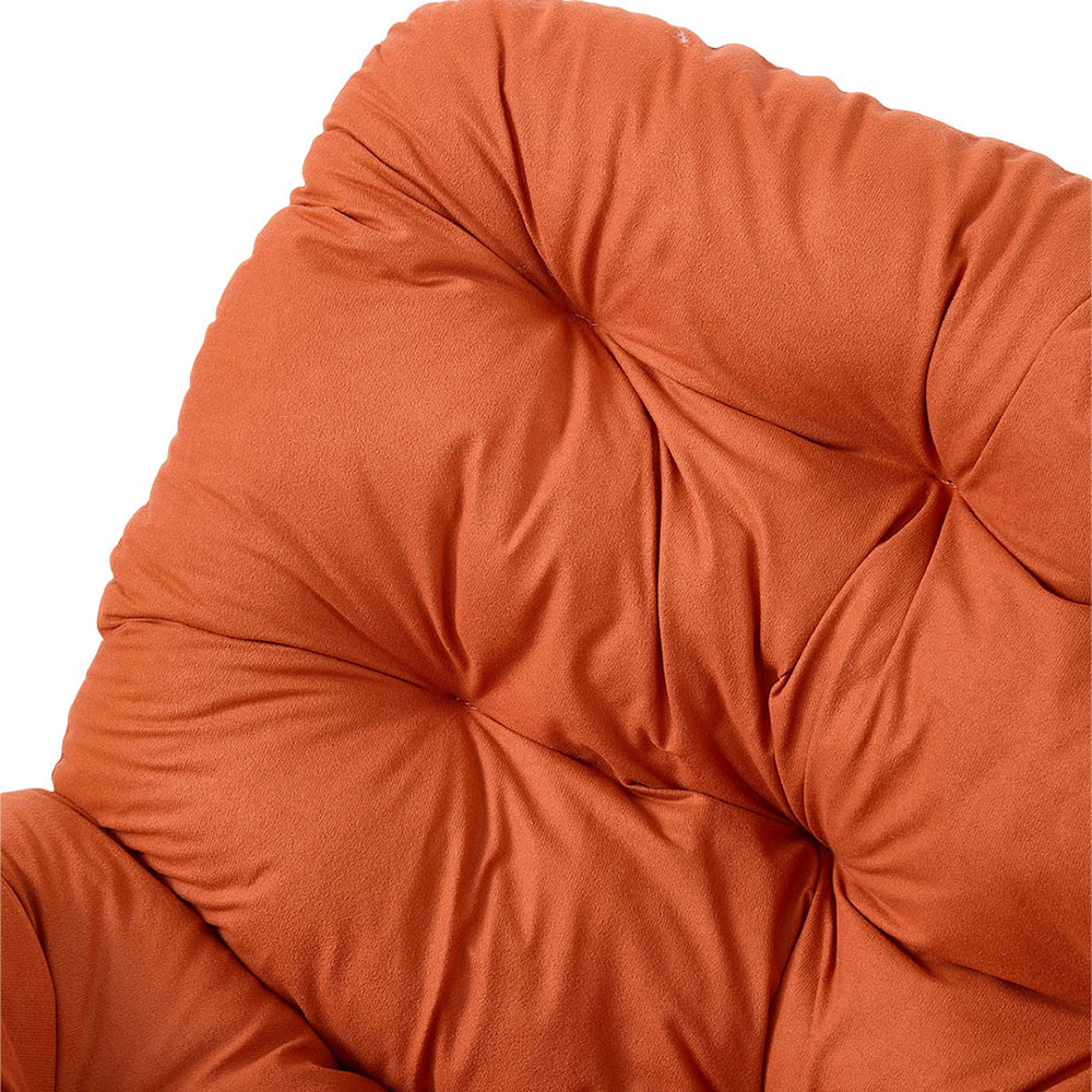 Living and Home Orange PE Rattan Rocking Chair with Cushion Image 6