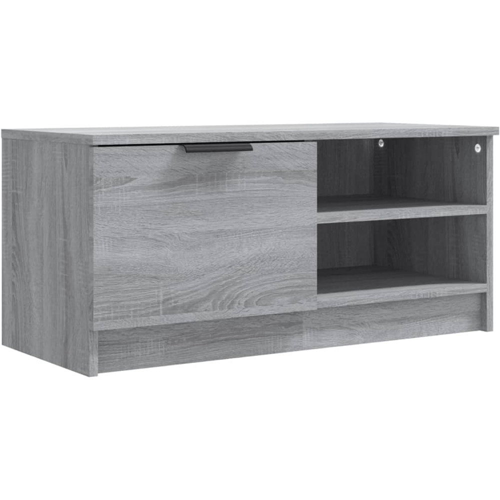 vidaXL Single Door 2 Shelf Grey Sonoma TV Cabinet Set of 2 Image 5