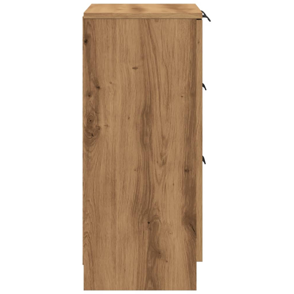 vidaXL Single Door 3 Drawer Artisan Oak Sideboard Image 5