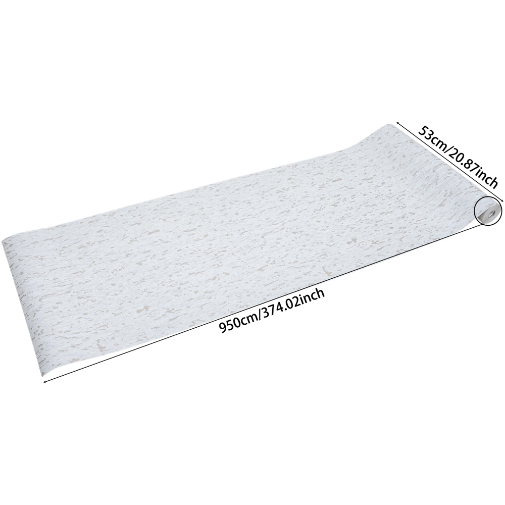 Living and Home Stone-Inspired Rectangle 3D Embossed Light Grey Non-Pasted Wallpaper Image 8