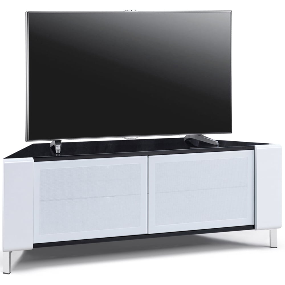 MDA Designs Corvus 2 Door Black and White TV Cabinet Image 5