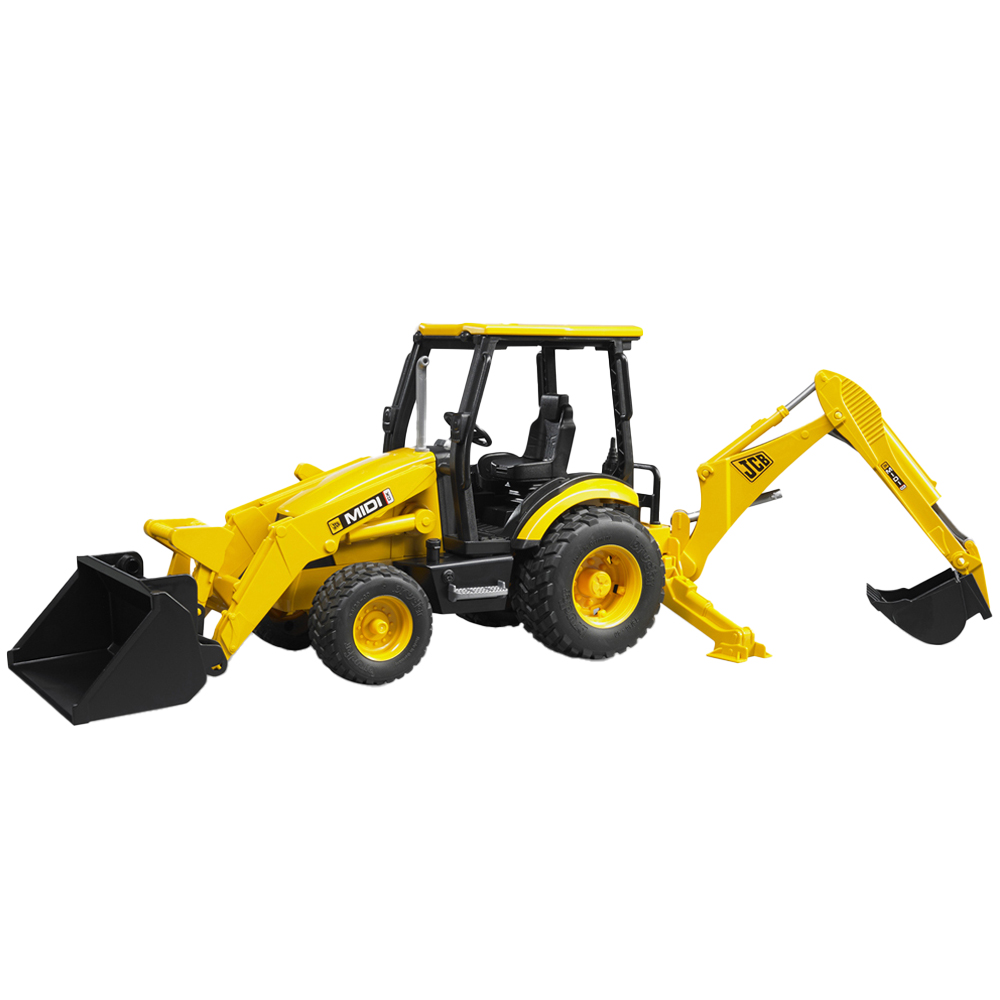Bruder Kids JCB MIDI CX Backhoe Loader Playset Model Image 1