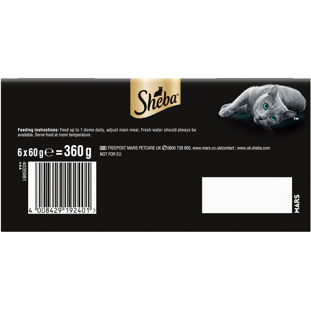 Pack of 6 Sheba Fillets Selection Cat Food Chicken, Shrimp, Salmon and Tuna Image 2